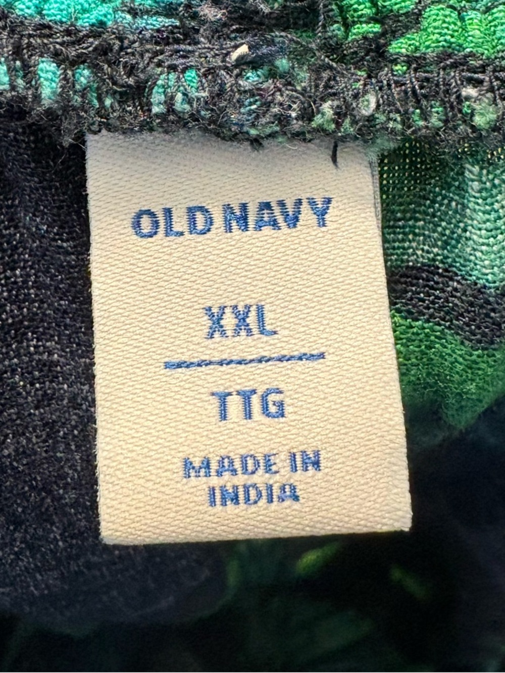 Old Navy Off-the-Shoulder Smocked Shift Dress Tropical Leaf XXL Linen Blend - Picture 11 of 11
